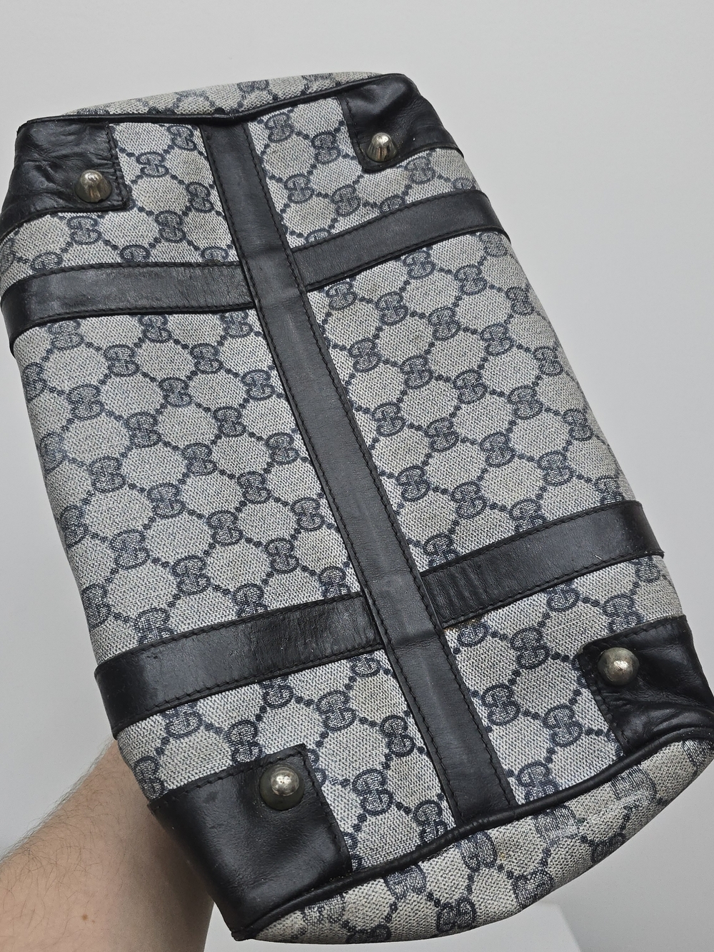 Gucci Monogram Boston Bag in Tan and Black - Picture 3 of 13